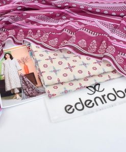 Edenrobe 3 Piece Lawn Suit – ER-101 Featuring Digital Printed Shirt, Tana Dora Trouser & Tana Dora Lawn Dupatta