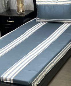 Single bed sheet with luxurious embroidery and matching pillow cover