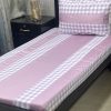Luxury embroidered patchwork single bed sheet set with pillow cover