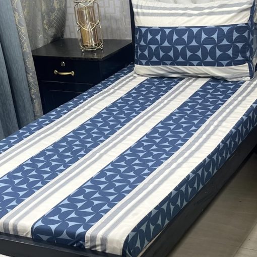 Modern embroidered patchwork bed sheet perfect for modern home decor