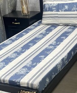 Elegant embroidered cotton bed sheet set with patchwork design