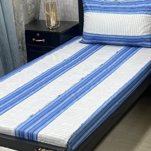 Soft cotton embroidered patchwork bed sheet perfect for single beds