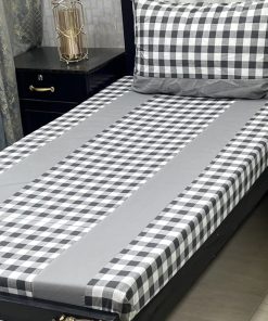 Cozy cotton single bed sheet with detailed embroidered patchwork