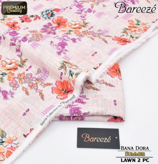 BR-303 Bareeze 2 Piece Suit – Printed Bana Dora Lawn Shirt and Trouser
