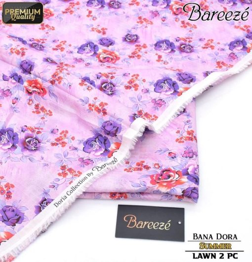 BR-301 Bareeze 2 Piece Lawn Suit – Allover Printed Bana Dora Shirt and Trouser