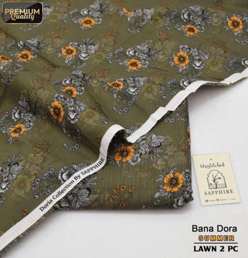 BR-304 Bareeze Lawn Suit – Stylish Bana Dora Printed Shirt and Trouser (2 Piece)