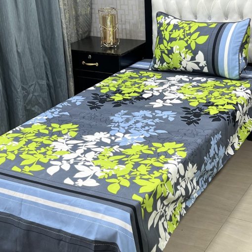 Luxurious and Comfortable 3D Crystal Cotton Single Bed Sheet Set