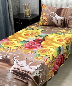 Comfortable and Soft 3D Crystal Cotton Bed Sheet Set for Modern Bedroom