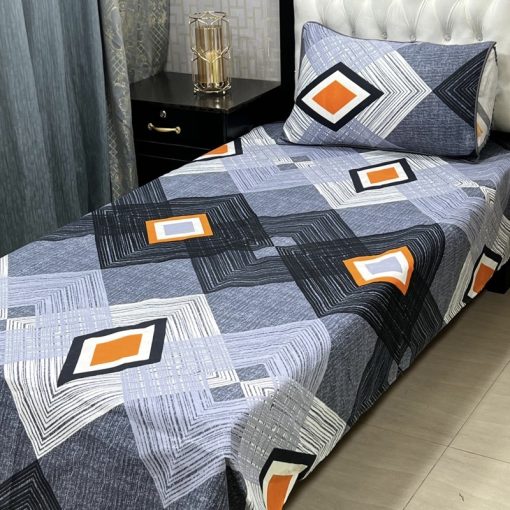 Luxurious 3D Fabric Crystal Cotton Bed Sheet Set with Soft Feel for Bedrooms