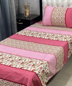 Luxurious and Cozy 3D Fabric Crystal Cotton Bed Sheet Set for Single Bed