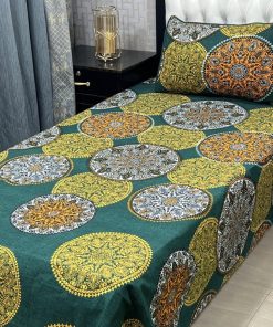 Elegant 3D Fabric Crystal Cotton Bed Sheet Set for Bedroom Interior Style