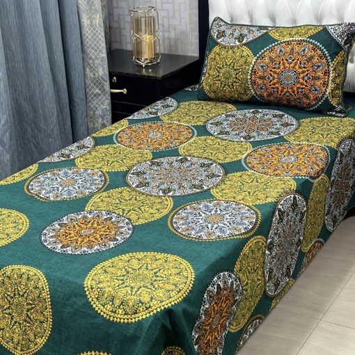 Elegant 3D Fabric Crystal Cotton Bed Sheet Set for Bedroom Interior Style