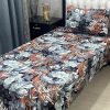 Elegant Crystal Cotton Bed Sheet Set in 3D Print for Single Bed Comfort