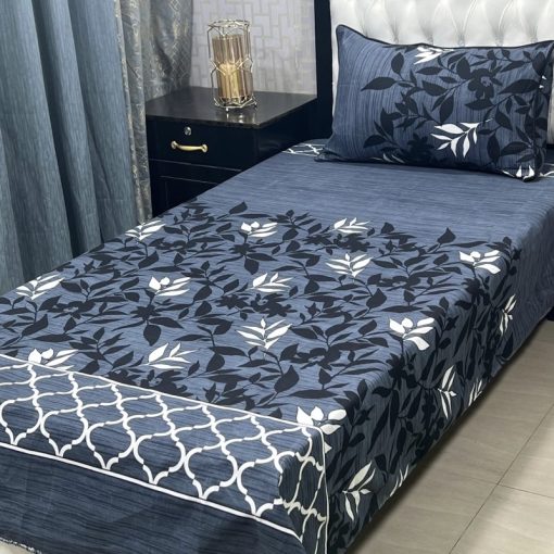 Vibrant and Soft 3D Cotton Single Bed Sheet Set for a Modern Bedroom