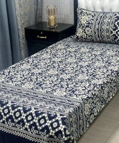 Trendy 3D Cotton Bed Sheet Set for Single Bed with Soft Crystal Fabric