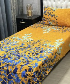 Comfortable Crystal Cotton Single Bed Sheet Set with Unique 3D Patterns