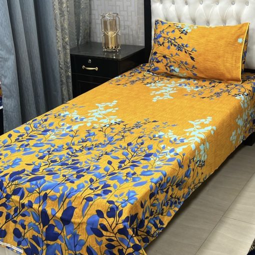 Comfortable Crystal Cotton Single Bed Sheet Set with Unique 3D Patterns