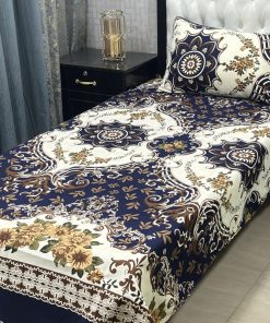 Luxurious 3D Crystal Cotton Bed Sheet Set with Artistic Prints for Bedrooms