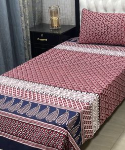 High-Quality 3D Fabric Crystal Cotton Single Bed Sheet Set for Perfect Sleep