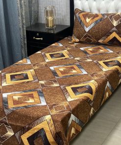 Unique 3D Fabric Crystal Cotton Single Bed Sheet Set for Comfortable Sleep