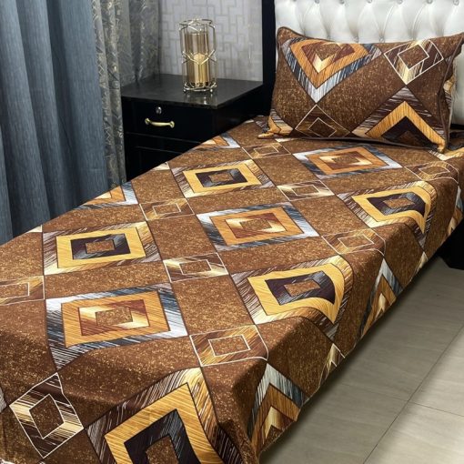 Unique 3D Fabric Crystal Cotton Single Bed Sheet Set for Comfortable Sleep
