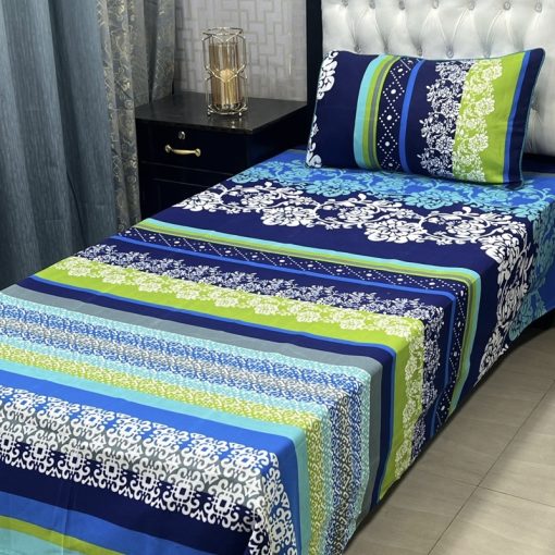 Beautiful 3D Crystal Cotton Single Bed Sheet Set for Your Dream Bedroom