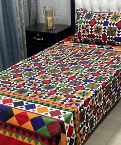 Cozy 3D Crystal Cotton Bed Sheet Set for a Beautiful Bedroom Ambience