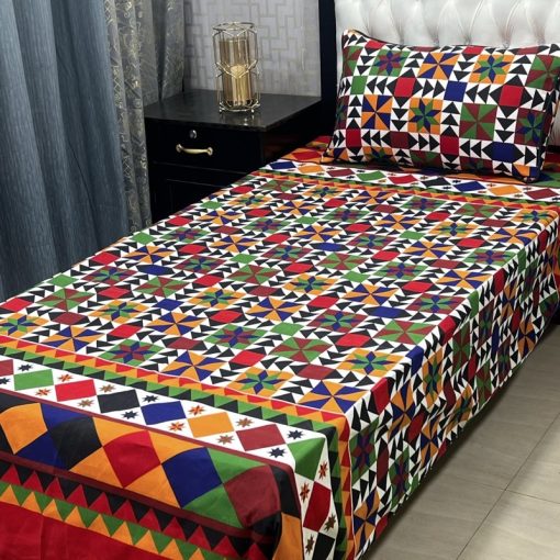 Cozy 3D Crystal Cotton Bed Sheet Set for a Beautiful Bedroom Ambience