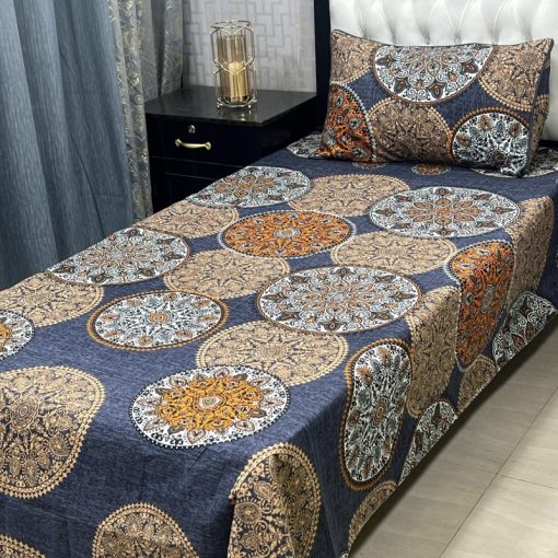 Soft Crystal Cotton 3D Bed Sheet Set with Vibrant Colors for Bedroom Style