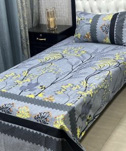 Stylish 3D Fabric Crystal Cotton Bed Sheet Set for Trendy Bedroom Looks