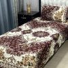 Premium Crystal Cotton Bed Sheet Set with Soft 3D Design for Single Bed