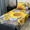 Vibrant 3D Crystal Cotton Single Bed Sheet Set for Bright Bedroom Ambiance