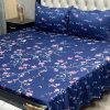 "King-Size Frill Cotton Bedding Set – Stylish and comfortable with frilled pillow covers and bed sheet."
