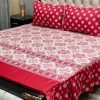 "Frill King Cotton Bedding Set – Decorative 2-sided frills on king-size bed sheet with pillow covers."