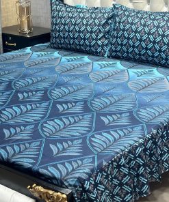 "Frill King Cotton Bedding – King-size bed sheet with matching frilled pillow covers for a luxurious bedroom."