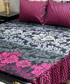 "King-Size Frill Cotton Bed Sheet Set – Soft and luxurious with 2-sided frill for a stylish touch."
