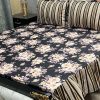 "Frill King Cotton Bedding – Elegant frill design on king-size bed sheet with two matching pillow covers."