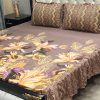 "Luxury Frill King Cotton Bedding – King-size bed sheet with frilled pillow covers for added style."