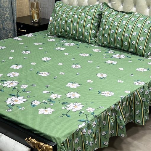 "Frill King Cotton Set – Soft, luxurious cotton bedding with decorative frilled edges and pillow covers."