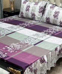 "Frill King Cotton 3-Piece Bedding Set – Elegant 2-sided frill design on king-size bed sheet and pillow covers."