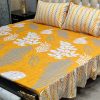 "Elegant Frill King Cotton Bedding – King-size bed sheet set with two frilled pillow covers."