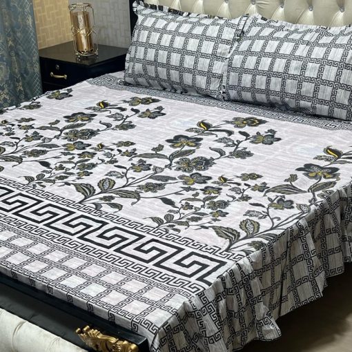 "Frill King Cotton 3-Piece Set – Decorative 2-sided frill design for a luxurious bedroom."