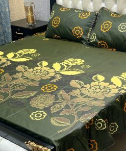 "Frill King Cotton Bedding Set – Soft, breathable, and affordable king-size bed sheet with frilled pillow covers."