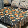 "Frill King Cotton 3-Piece Bed Sheet Set – King-size bed sheet with two frilled pillow covers for added elegance."