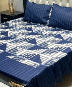 "Frill King Cotton Bedding Set – Soft cotton with decorative frill design for king-size beds."