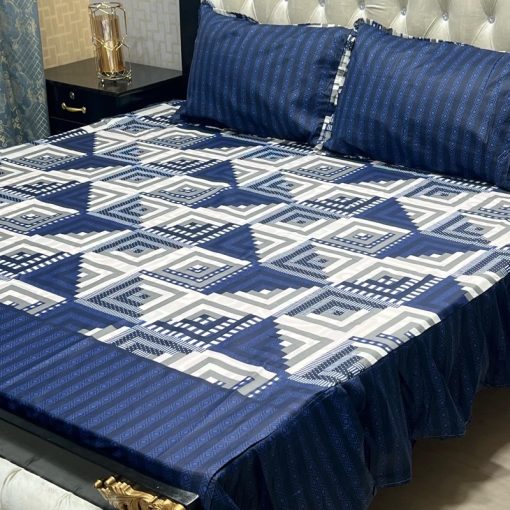 "Frill King Cotton Bedding Set – Soft cotton with decorative frill design for king-size beds."