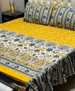 "Frill King Cotton Bed Sheet Set with Pillow Covers – 2-sided frill design for a luxurious bedroom feel."