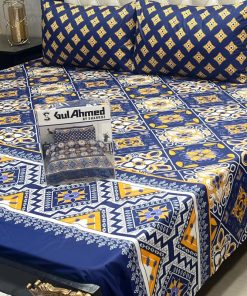 Gul Ahmed box packed double king bed sheet – floral design