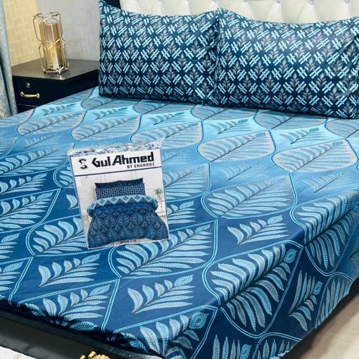 Double king size bed sheet Gul Ahmed box packed – luxury fabric