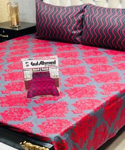 Luxury king size bed sheet Gul Ahmed with matching pillow covers box